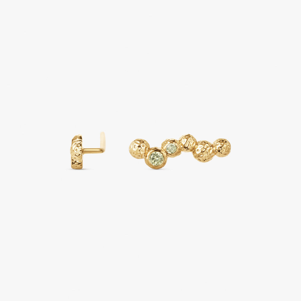 Wavy Gem Dots Earclimbers
