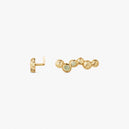 Wavy Gem Dots Earclimber - Venstre øre