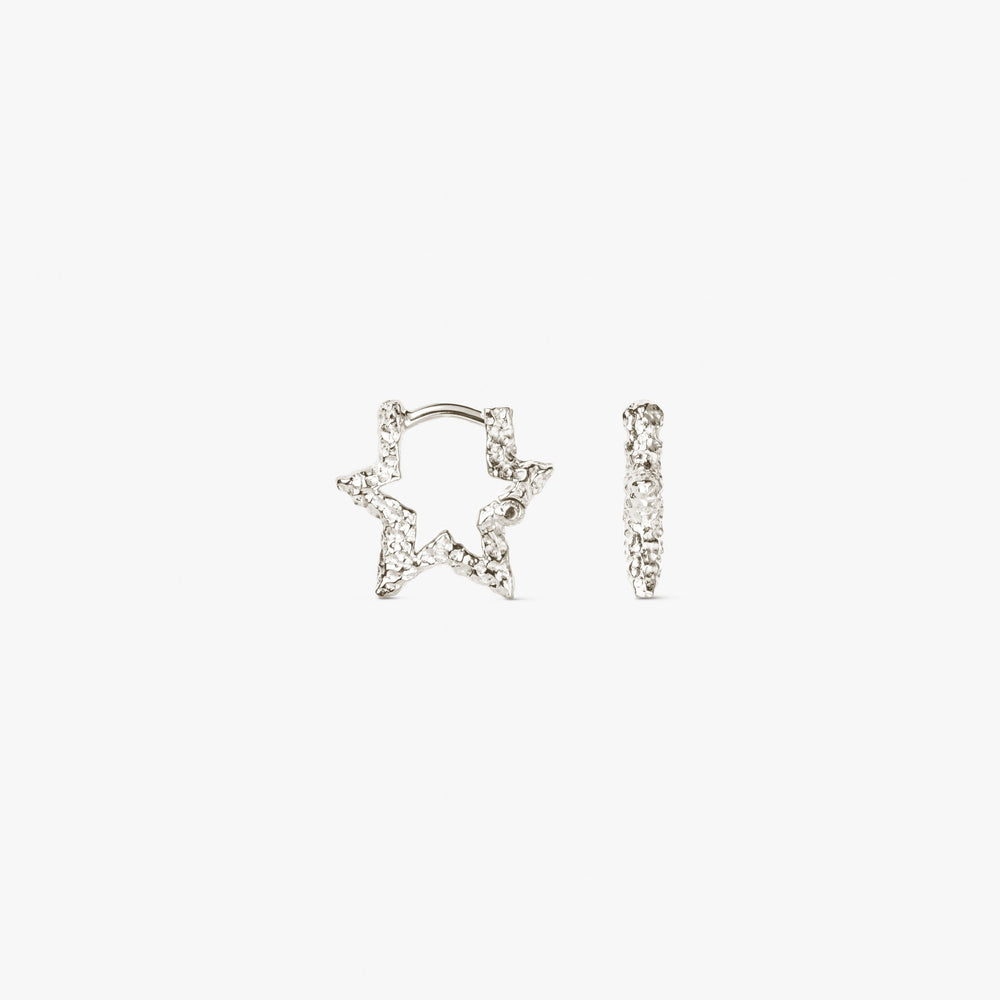 Mini Star Sparkly Hoops