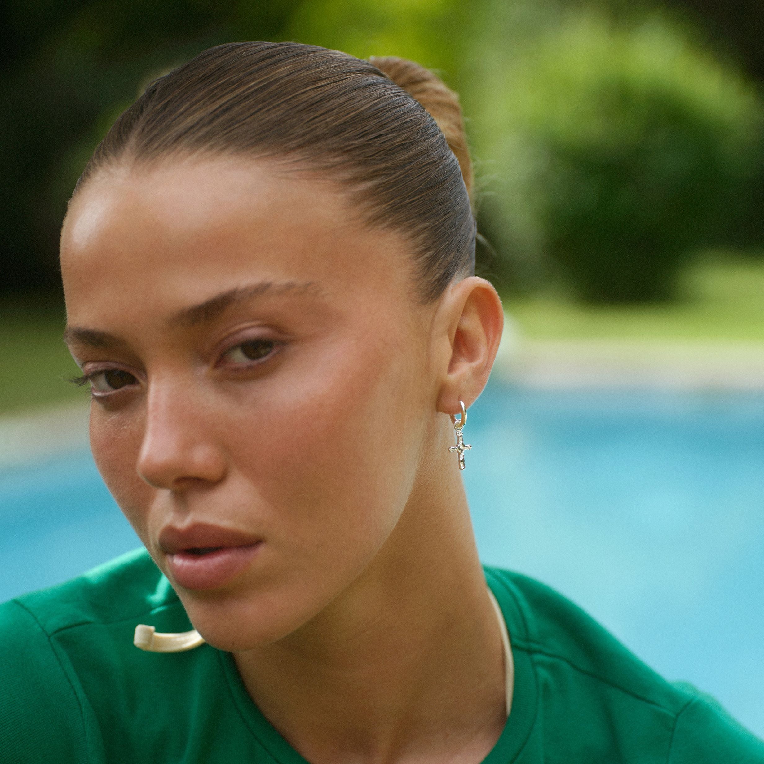 Cross Contrast Øreringe