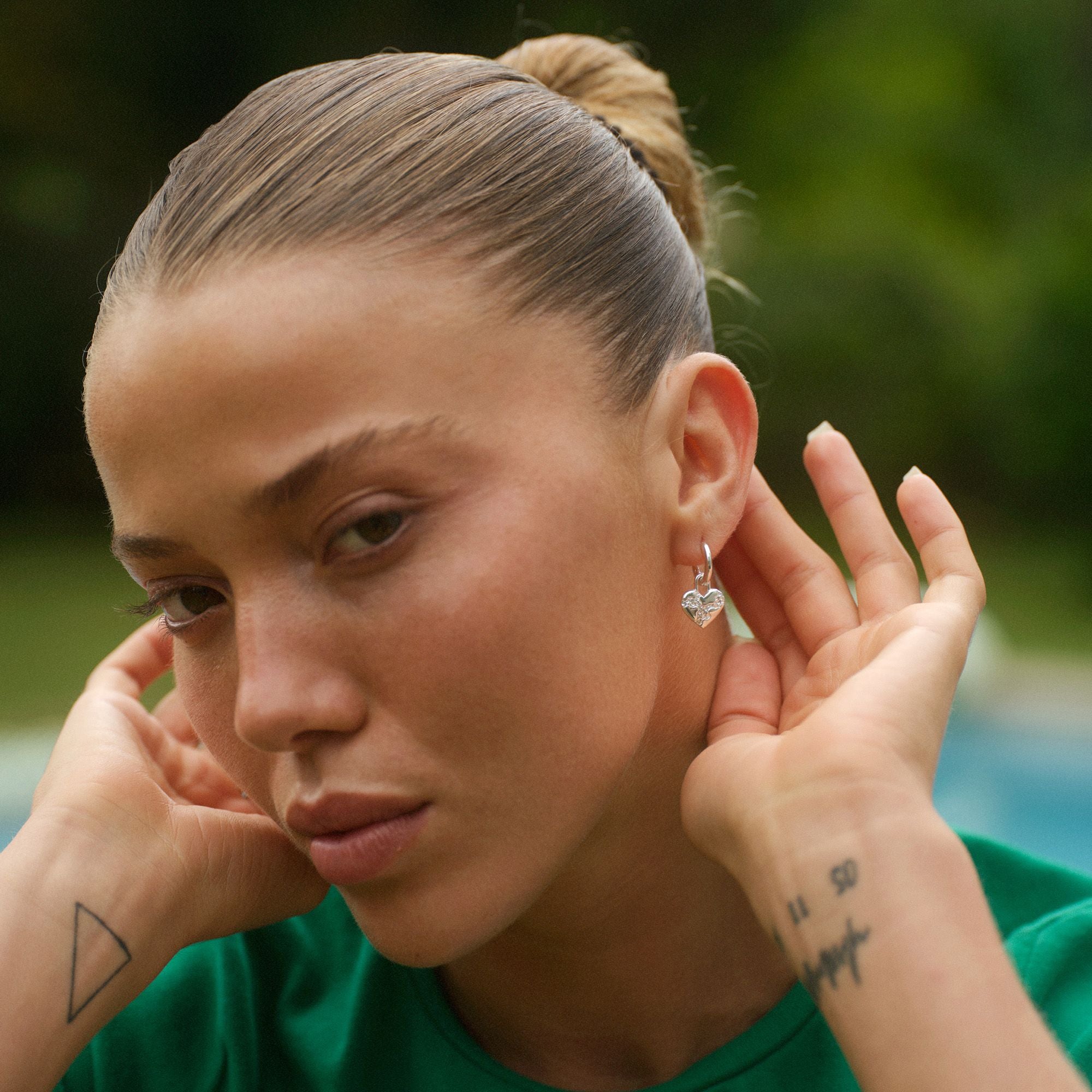 Heart Contrast Øreringe