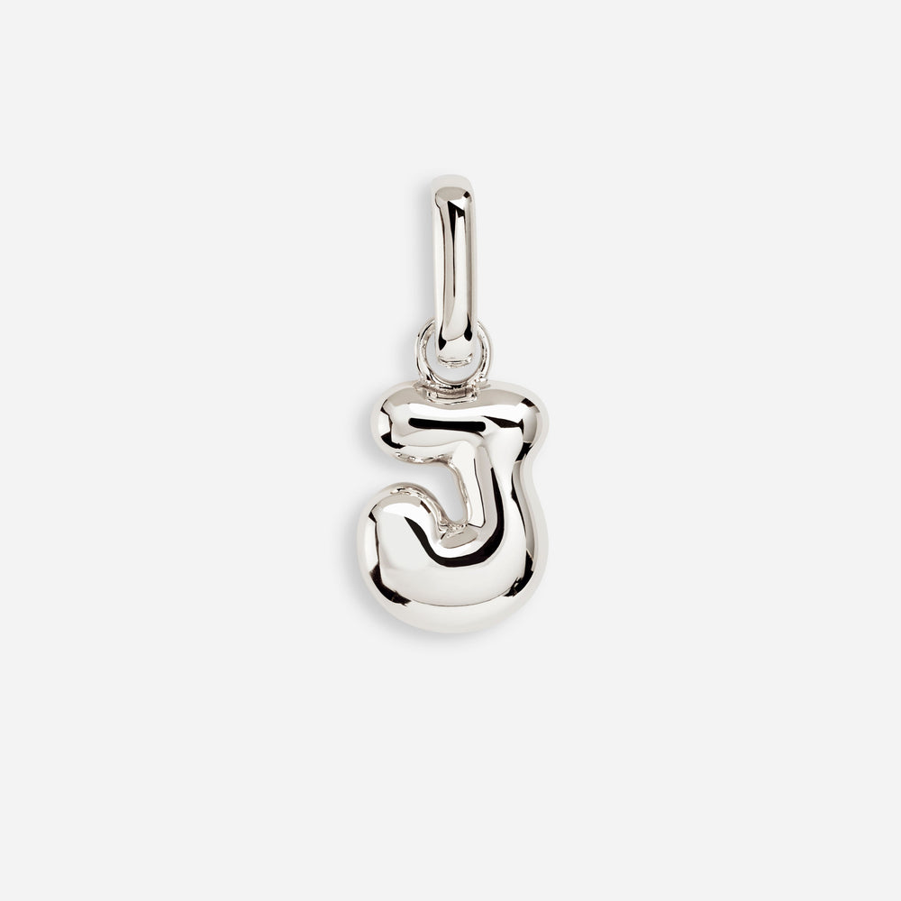 Letter Puffer Charm - J