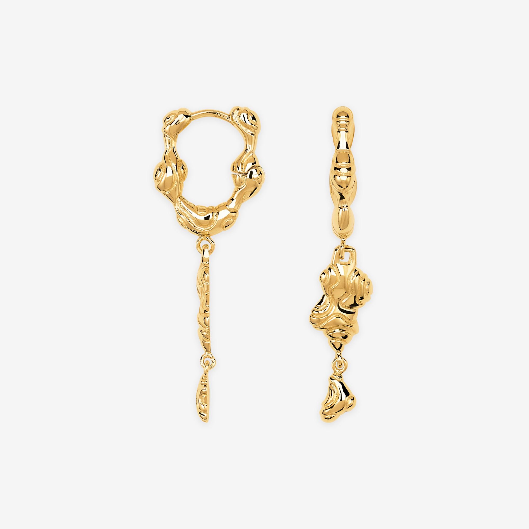 Store Bubbly Flow Øreringe