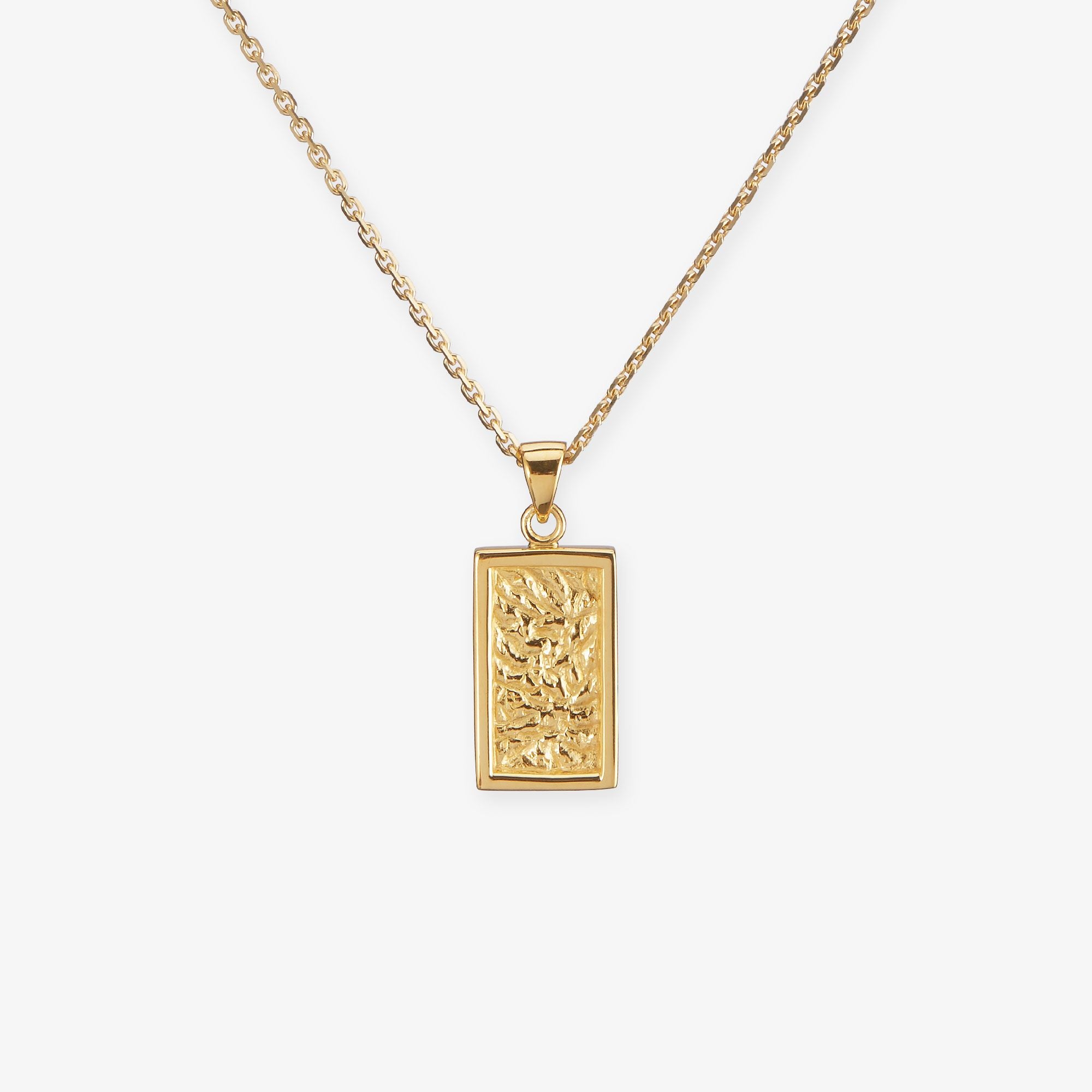 Firkantet Tekstur Halskæde