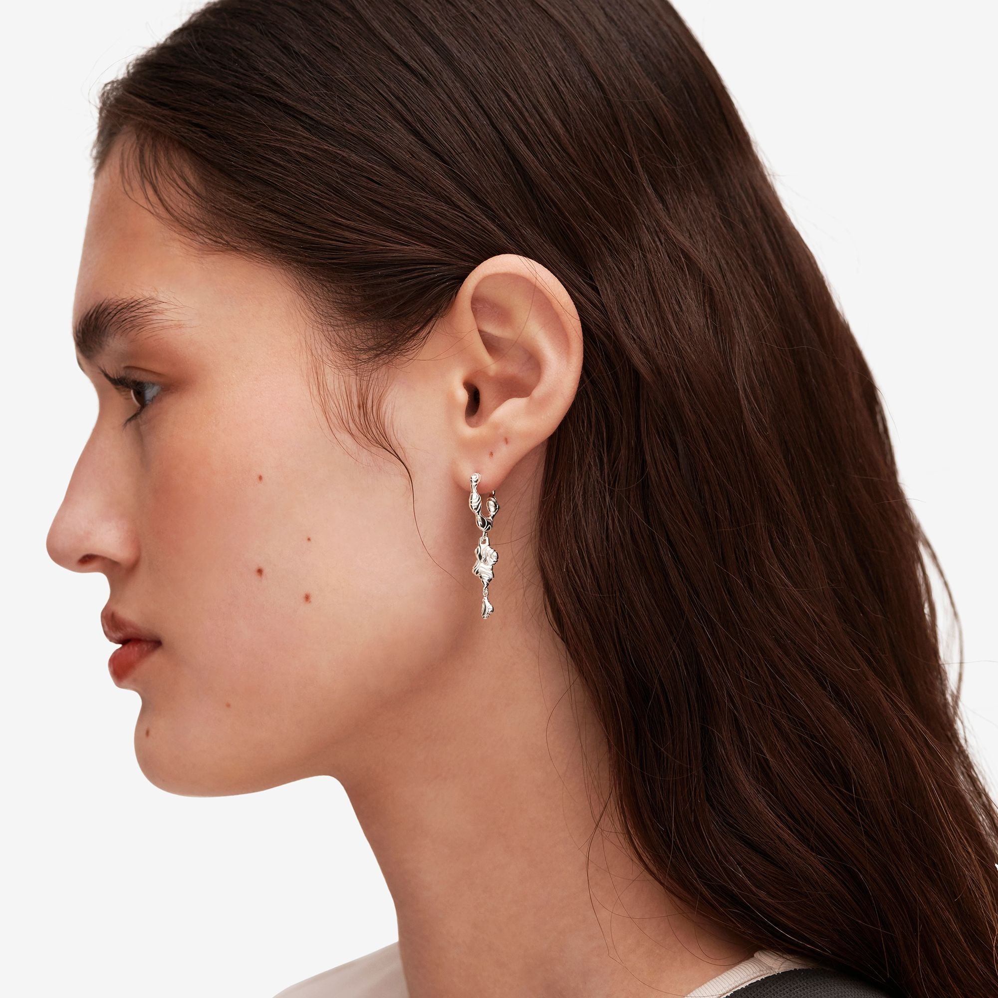 Store Bubbly Flow Øreringe