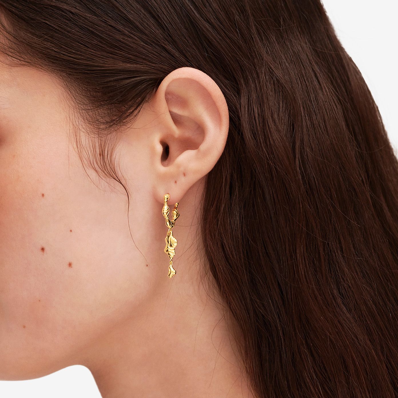 Store Bubbly Flow Øreringe