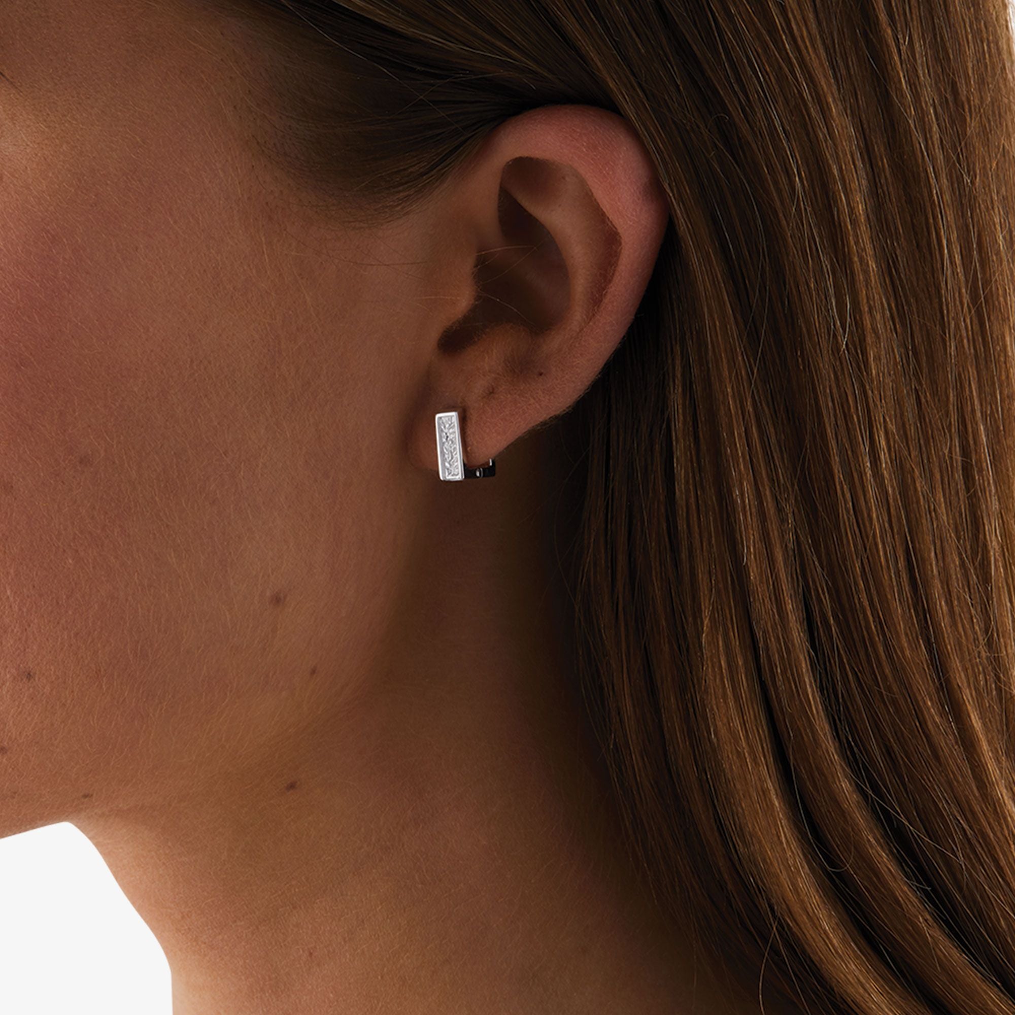 Lille Firkantet Tekstur Øreringe